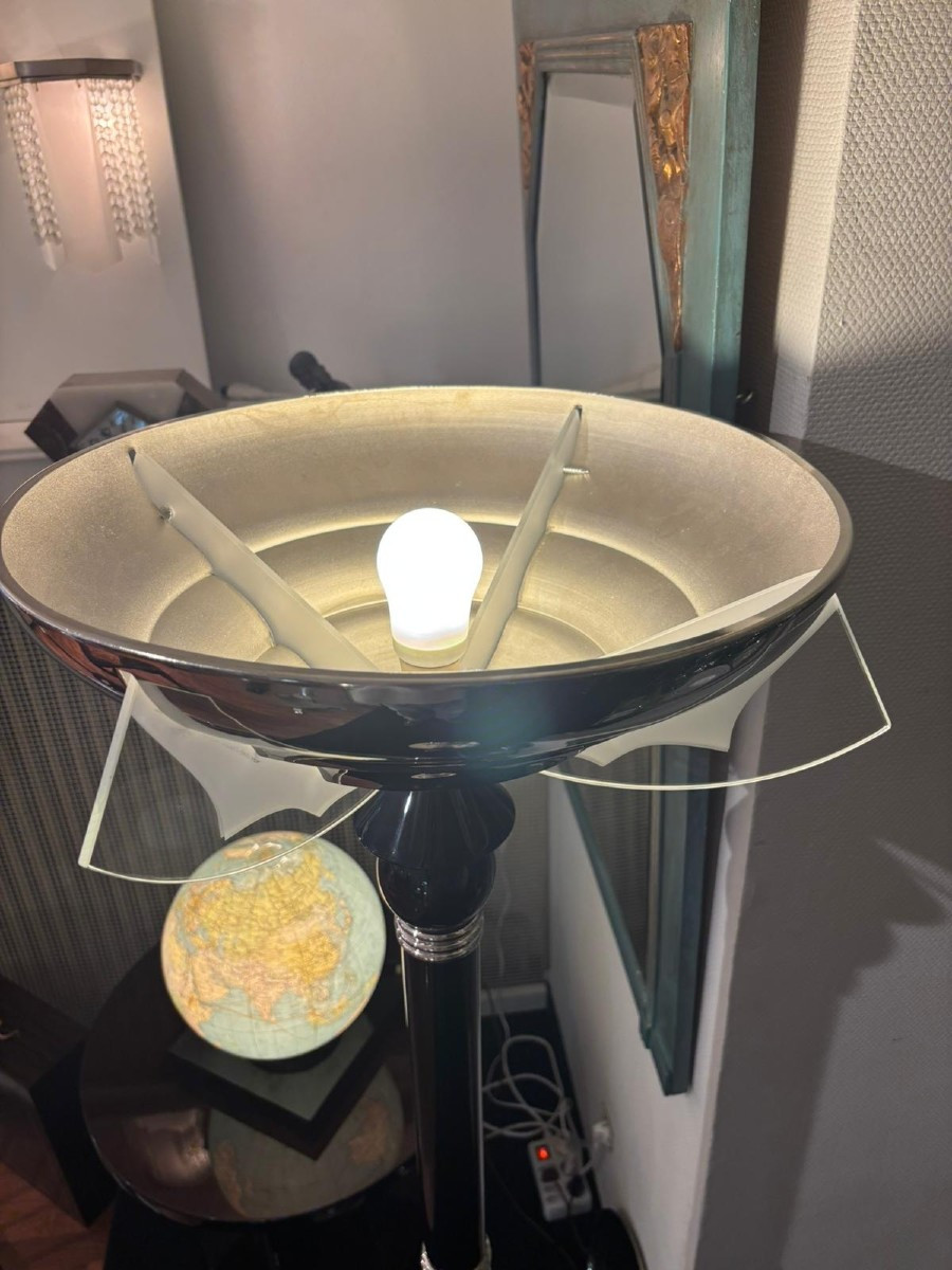 Art Deco Floor Lamp By Petitot, Circa 1930-photo-3