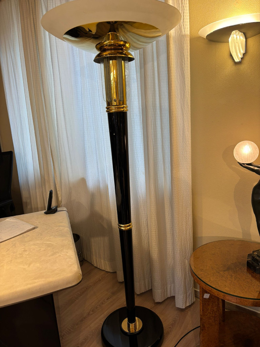 Lampadaire Art Déco Jacques Adnet-photo-3