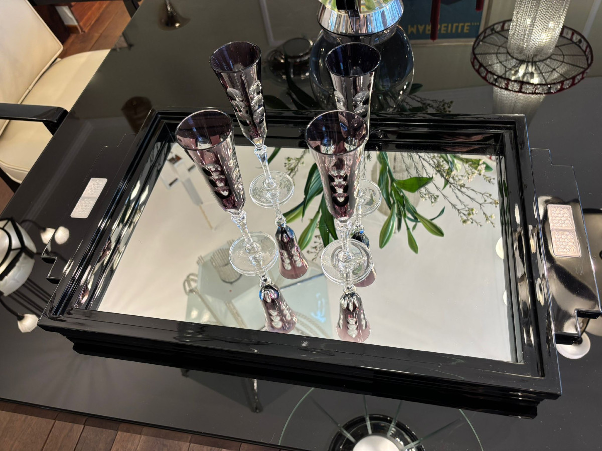 Plateau Lalique Raisins style Art Déco