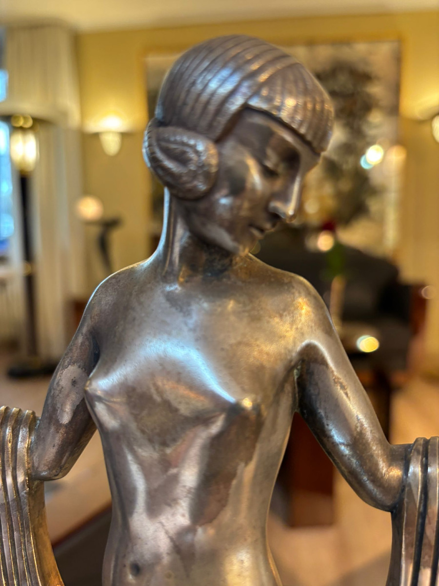 Sculpture en bronze Art Déco vers 1930 de Pierre Le Faguays-photo-2