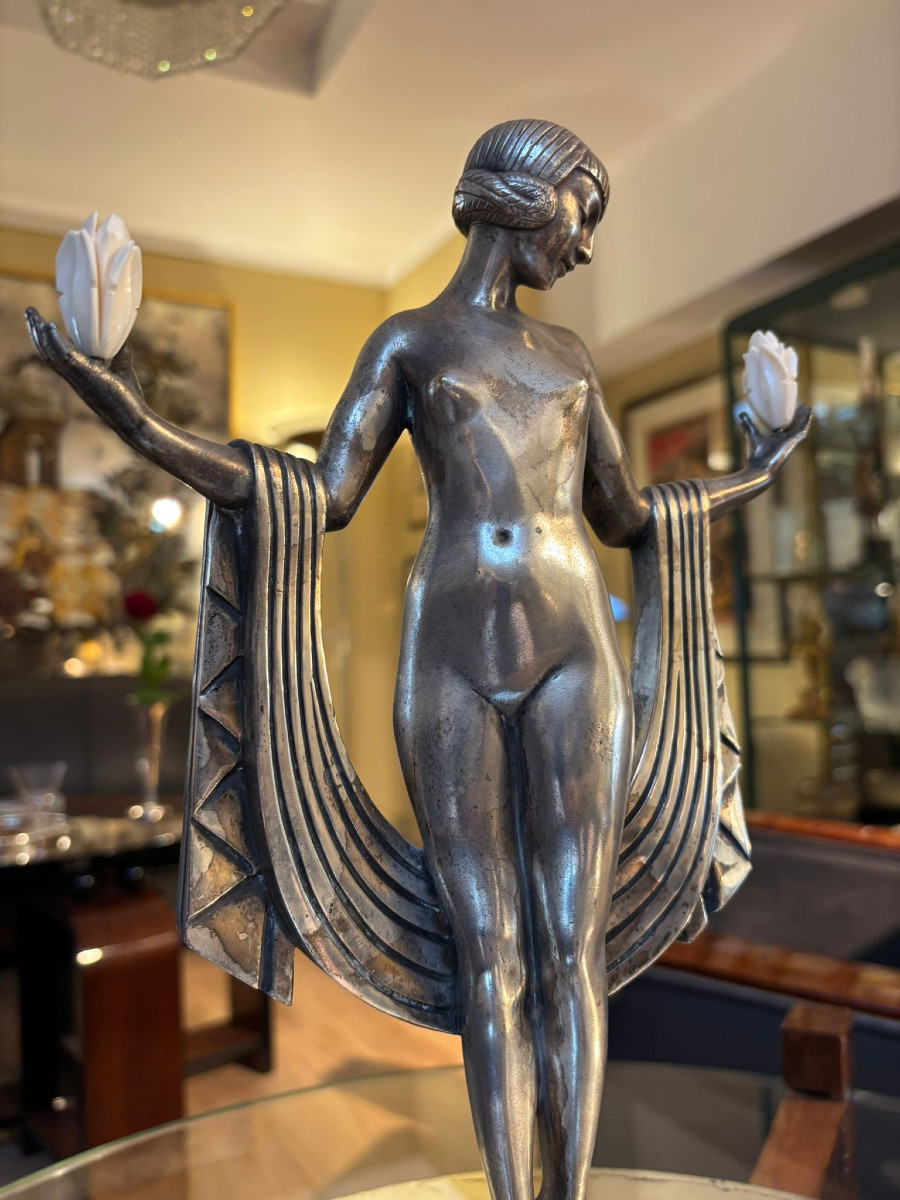 Sculpture en bronze Art Déco vers 1930 de Pierre Le Faguays-photo-4