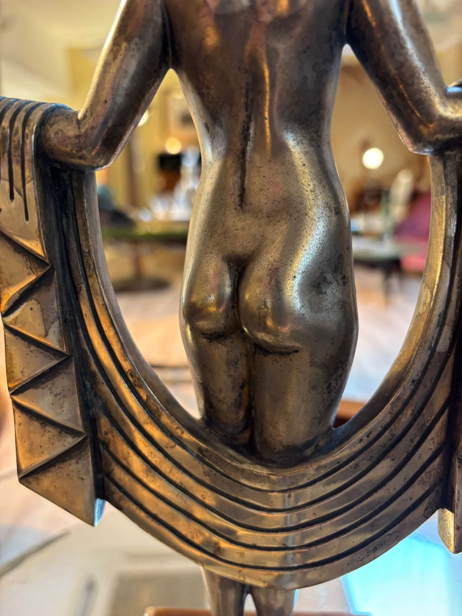 Sculpture en bronze Art Déco vers 1930 de Pierre Le Faguays-photo-3
