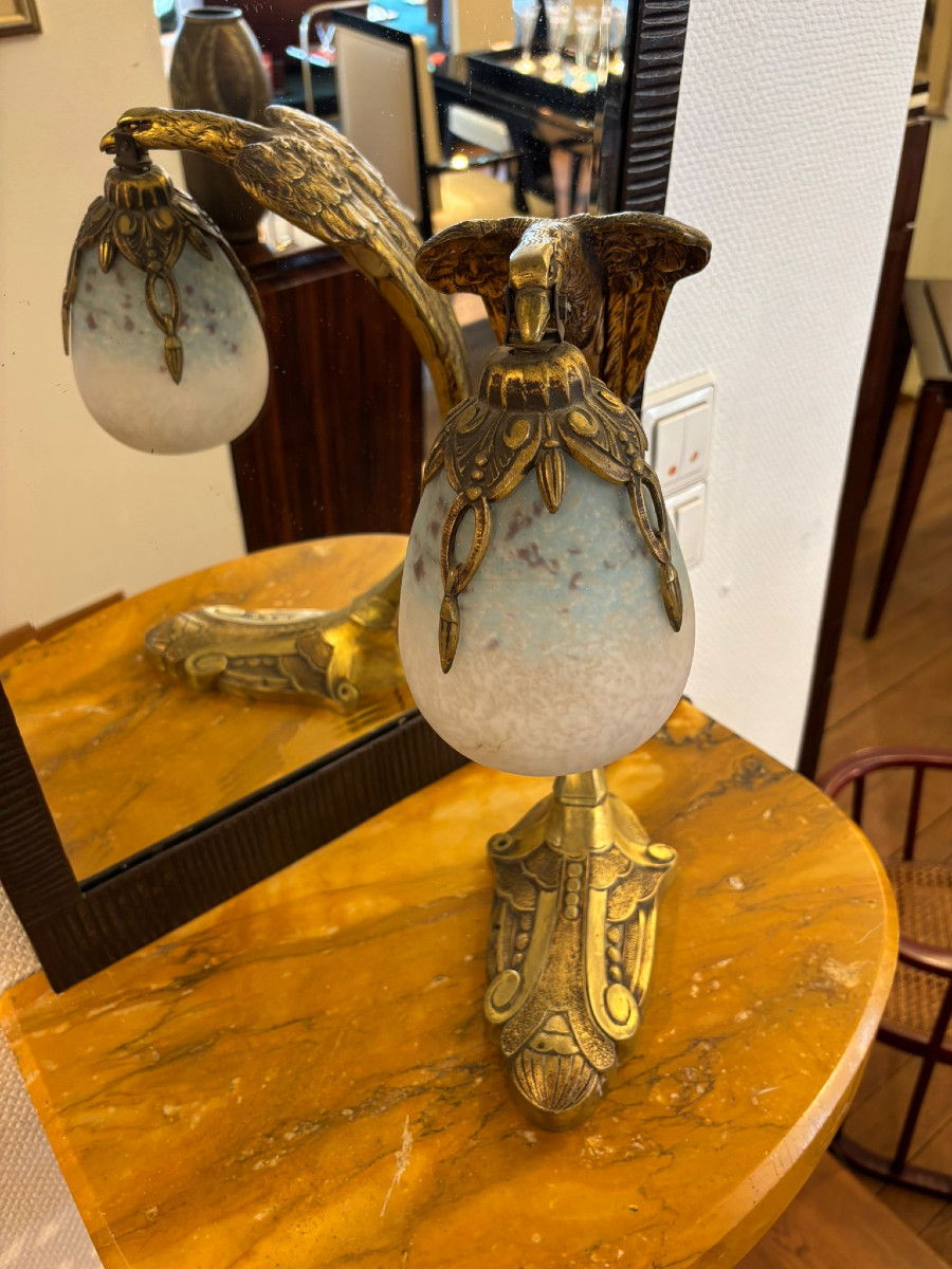 Lampe en bronze Art Déco vers 1920, Charles Ranc-photo-4