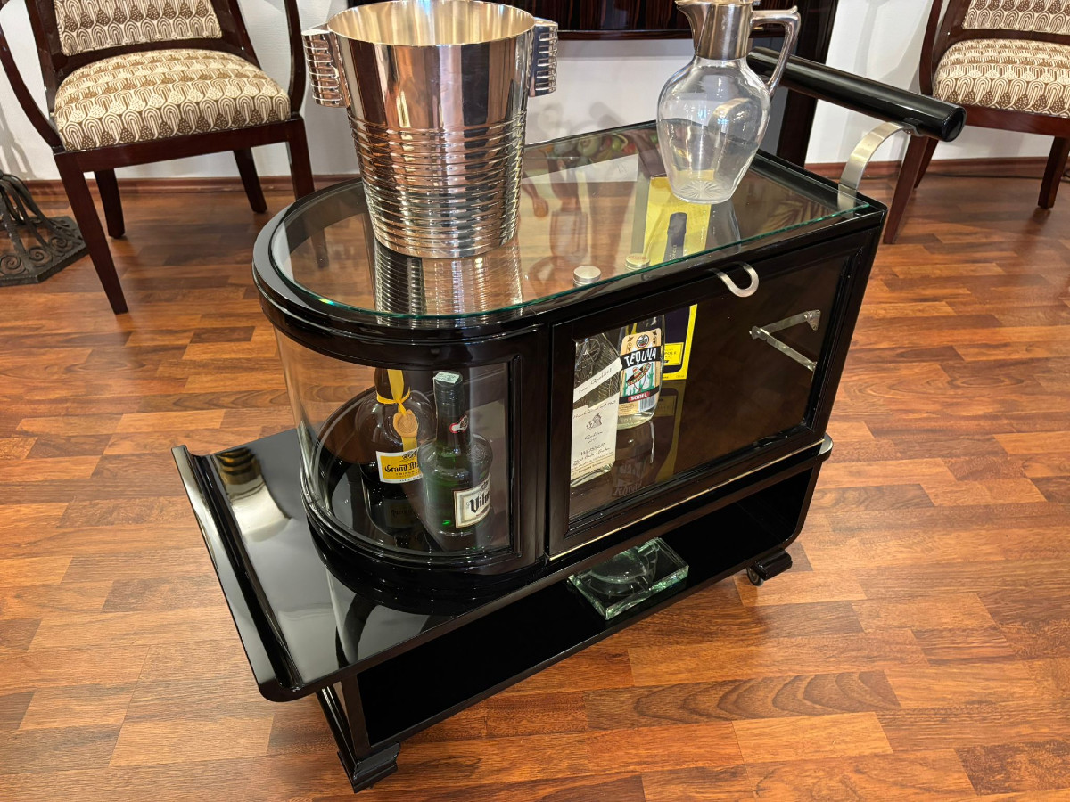 Art Deco Rolling Bar Circa 1930