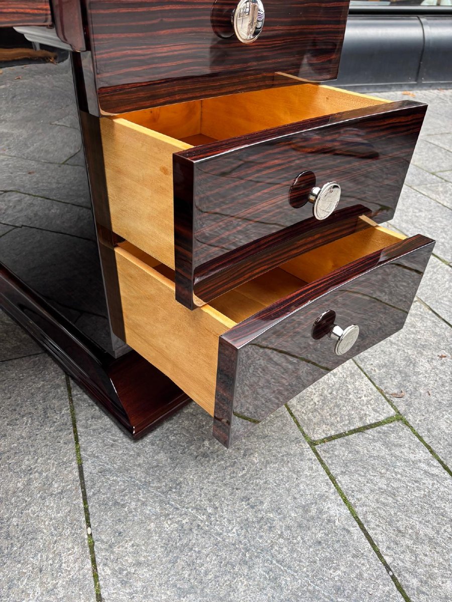 Art Deco Desk, Circa 1925, Macassar Ebony-photo-2