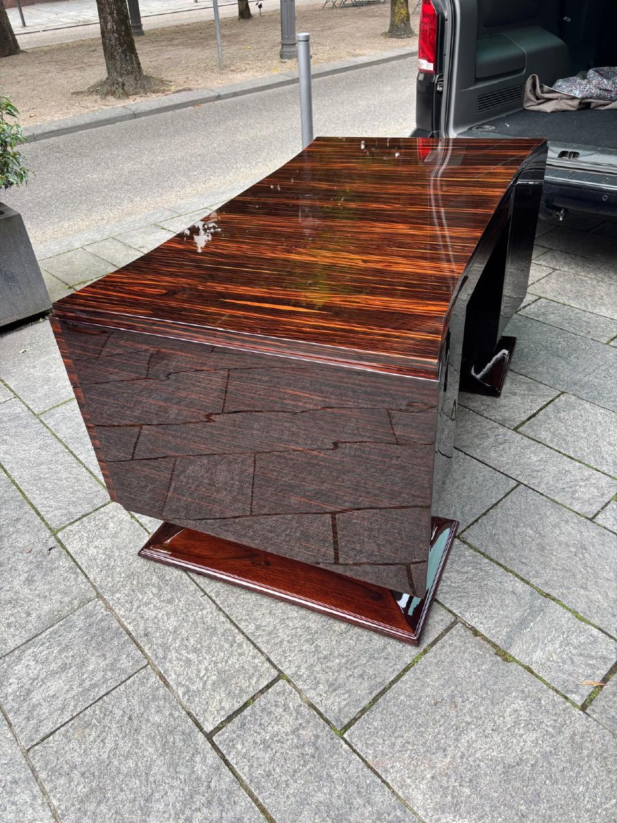 Art Deco Desk, Circa 1925, Macassar Ebony-photo-3