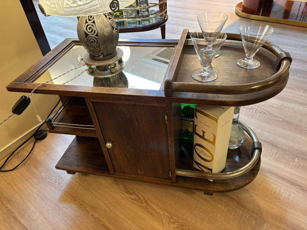 Bar roulant Art Déco vers 1930-photo-4