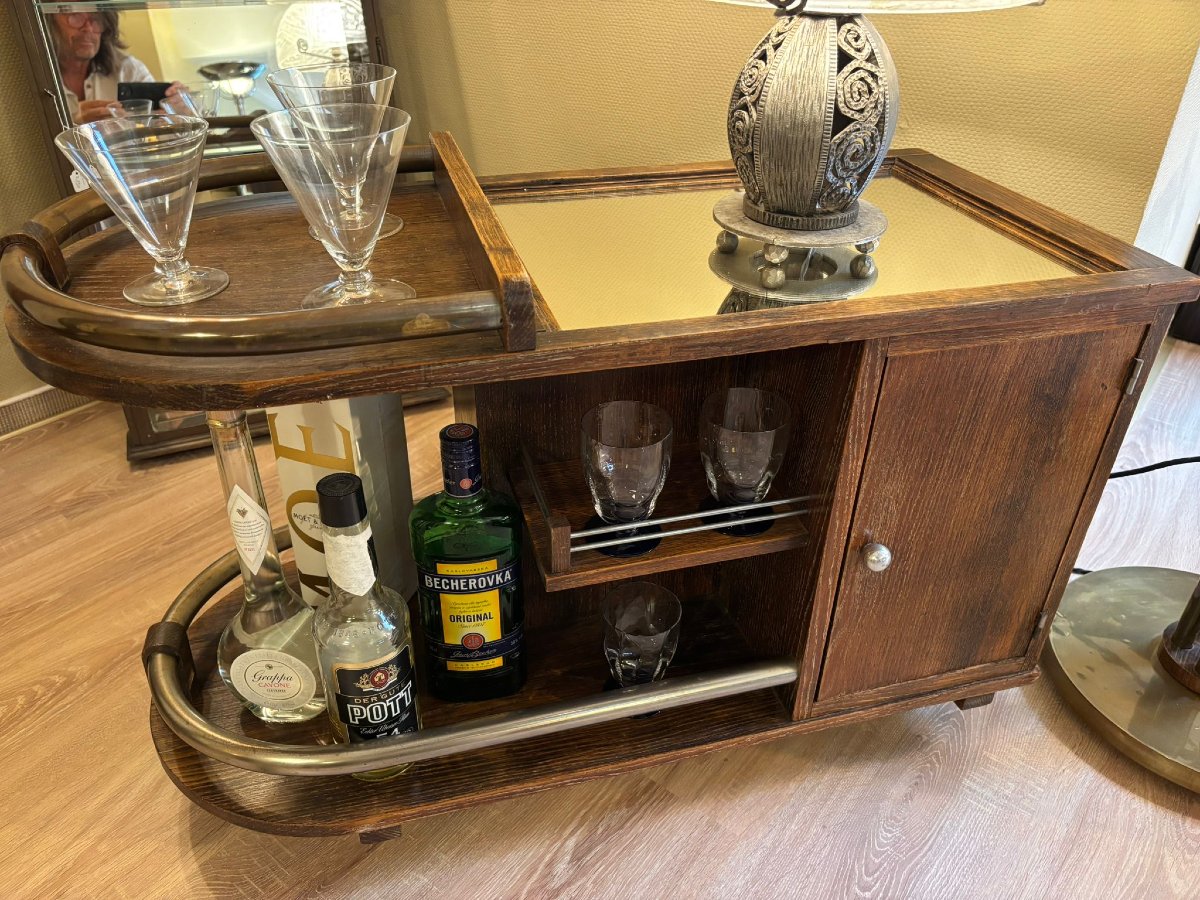 Bar roulant Art Déco vers 1930