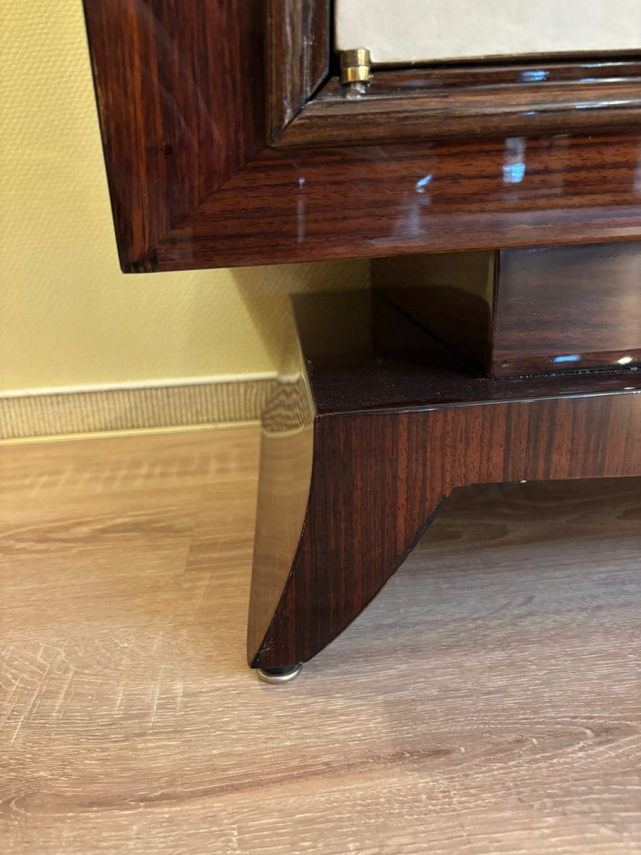 Armoire Art Déco vers 1925 Palissandre et Parchemin-photo-4