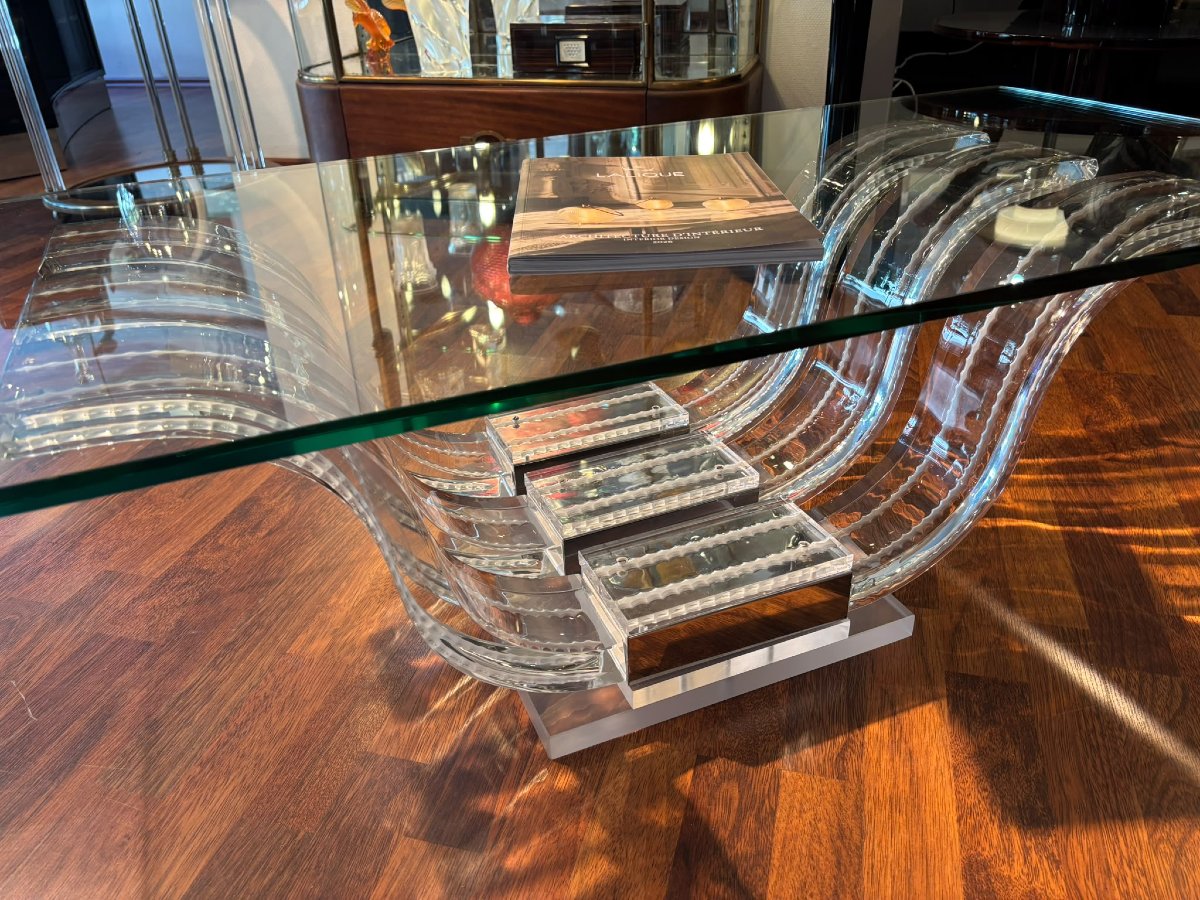 Table basse Perles d´eau Lalique-photo-3