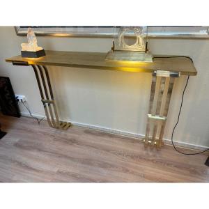 Modernist Wall Console Circa 1930 In The Style Of Jacques Adnet