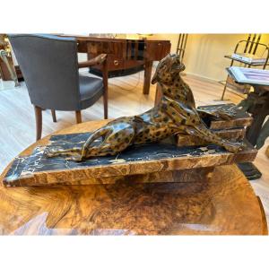 Panthère en bronze Art Déco signée G. Daverny