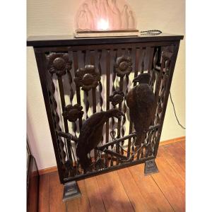 Art Deco Radiator Cover, Circa 1925, Made Of Wrought Iron