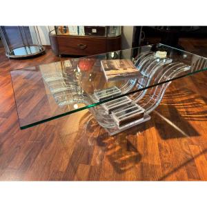 Table basse Perles d´eau Lalique