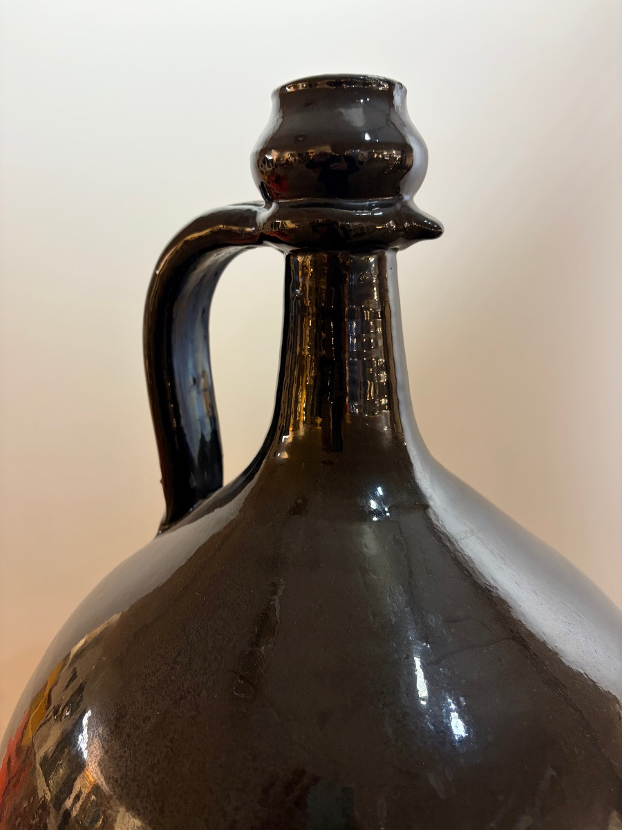 Black Glazed Earthenware Jug From Biot-photo-4