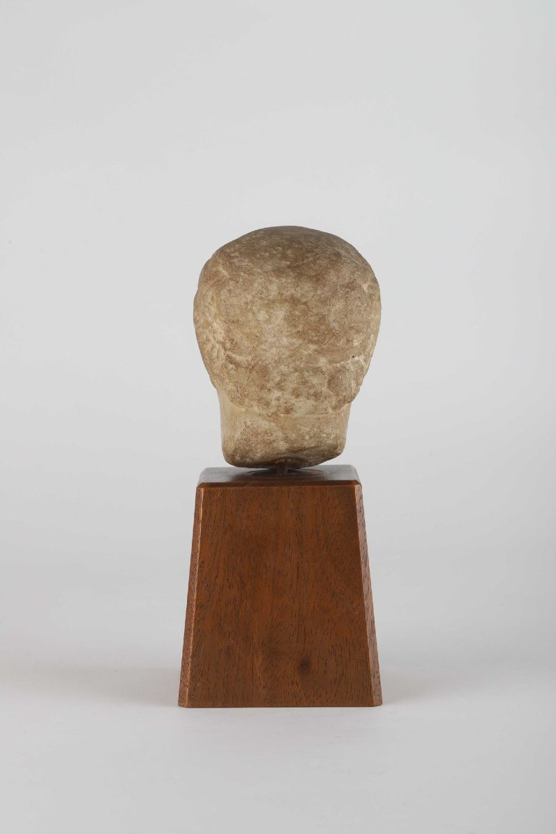 T&ecirc;te masculine en marbre romain - Ier si&egrave;cle-photo-2