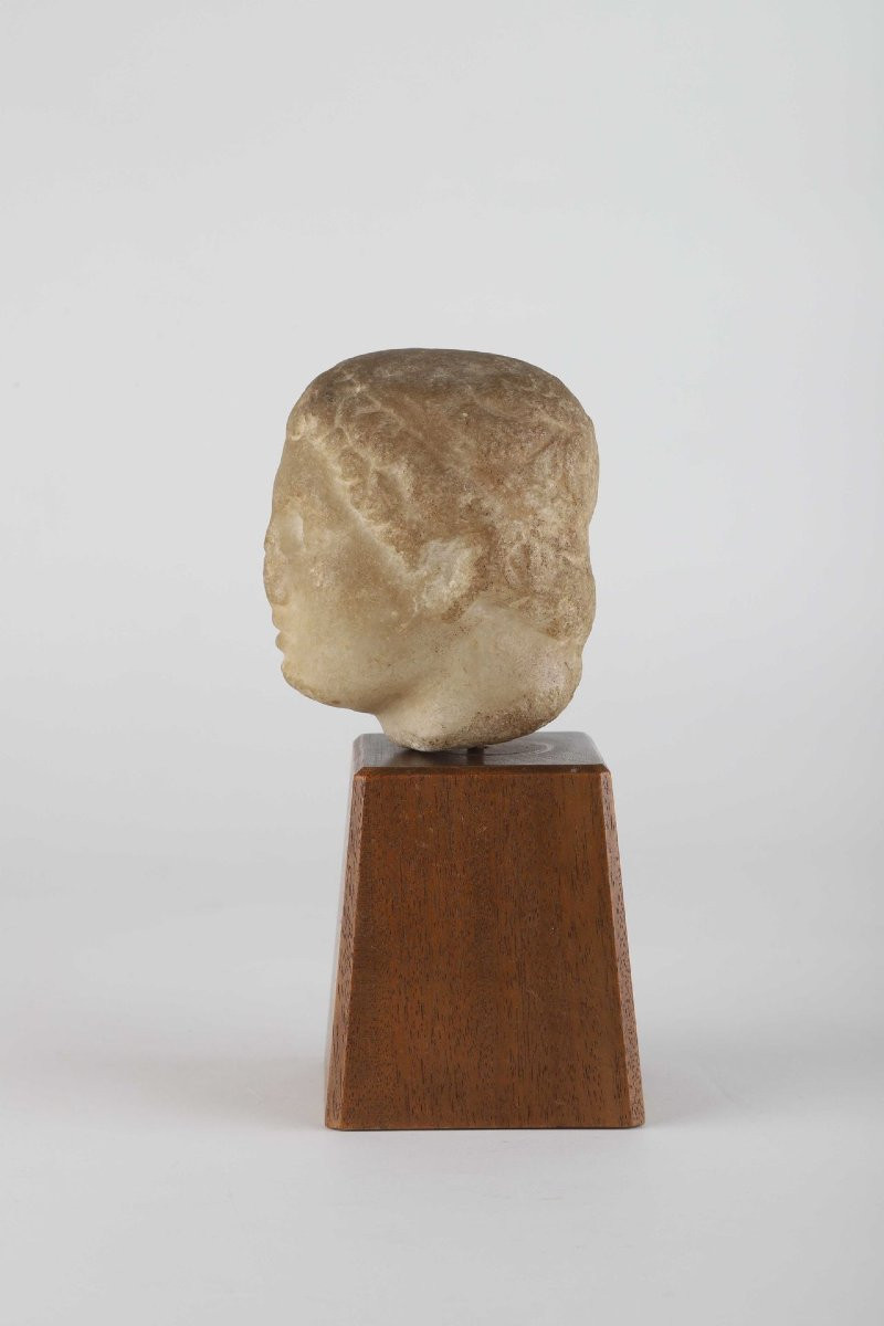 T&ecirc;te masculine en marbre romain - Ier si&egrave;cle-photo-3