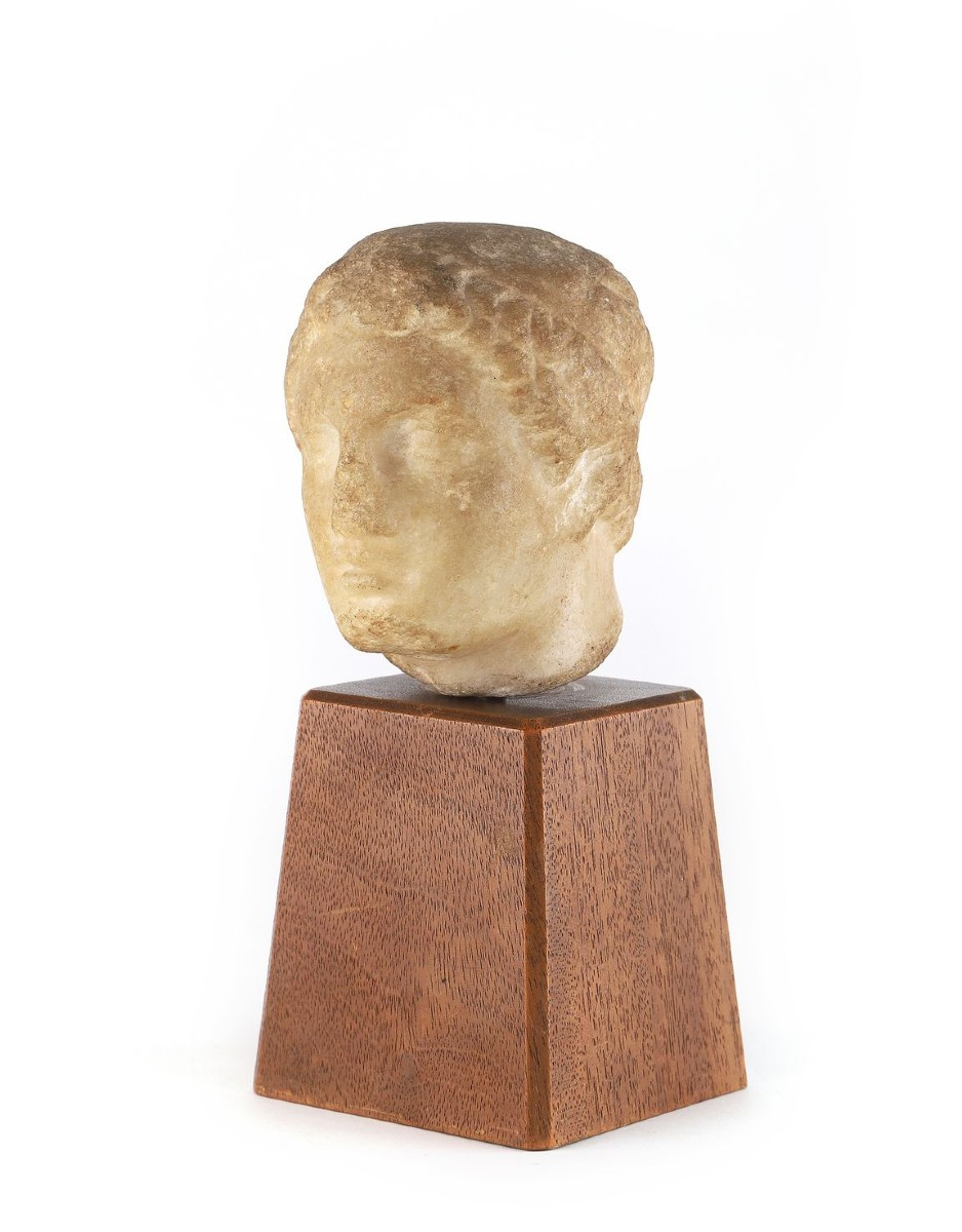 T&ecirc;te masculine en marbre romain - Ier si&egrave;cle