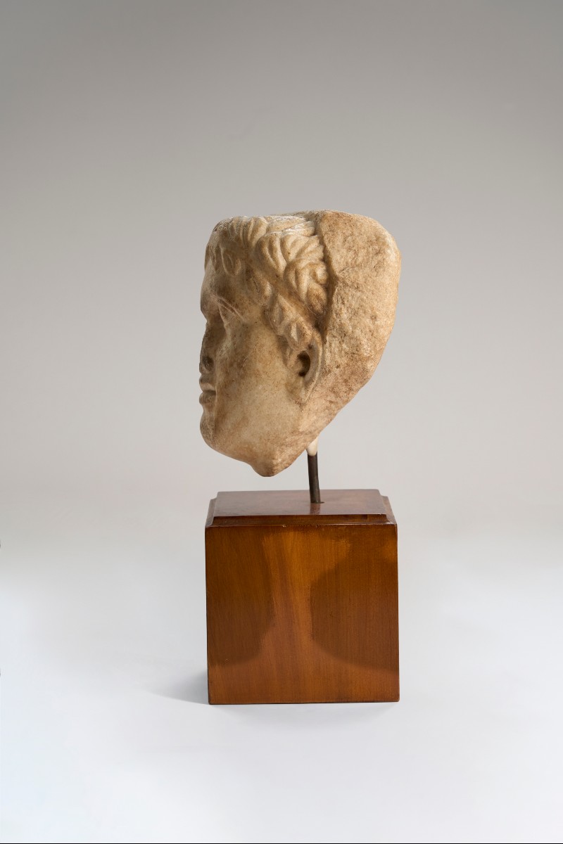 Tête jeune homme - marbre romain - archéologie-photo-3