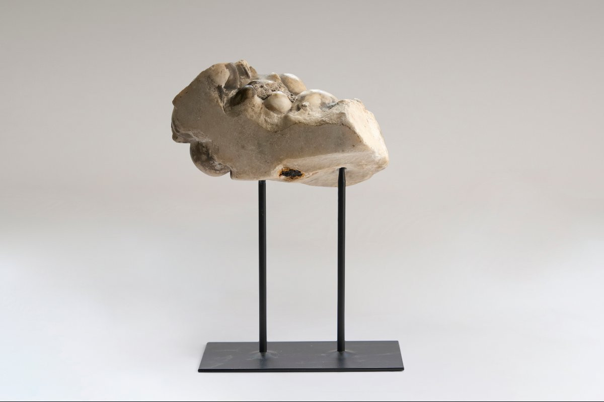 Fragment Of A Sarcorphage - Roman Marble - 1st-2nd Century-photo-4