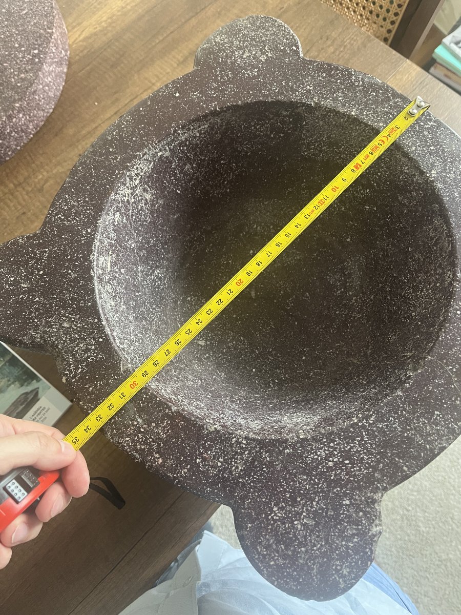 Large Imperial Porphyry Mortar - 44cm - 17th Century-photo-1