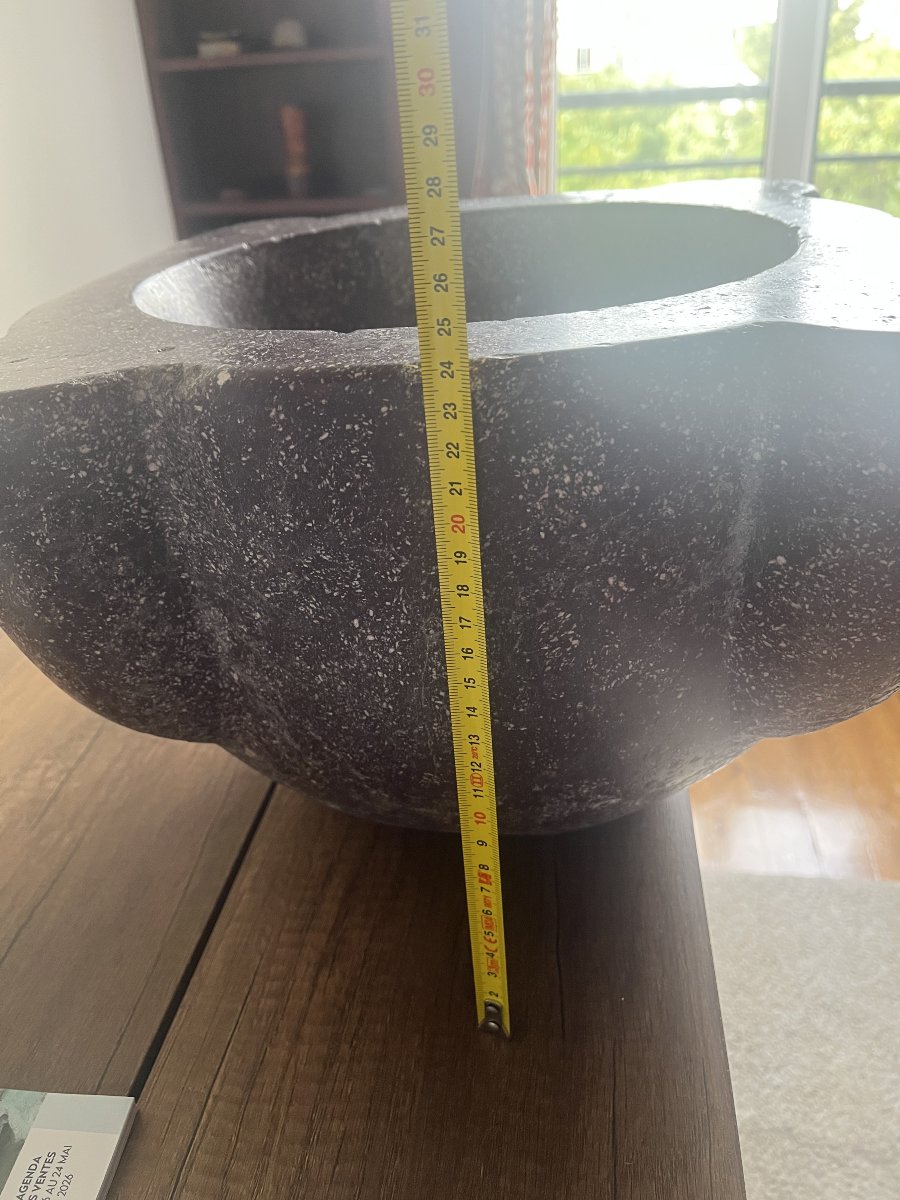 Large Imperial Porphyry Mortar - 44cm - 17th Century-photo-3