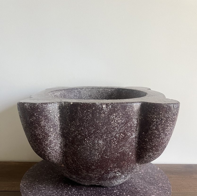 Large Imperial Porphyry Mortar - 44cm - 17th Century