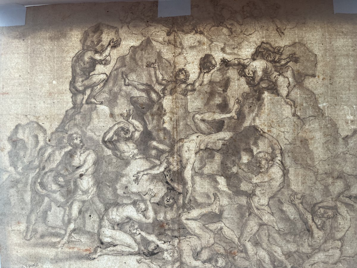 Dessin La Chute des Titans - Kremser Schmidt - XVIIIème siècle-photo-4