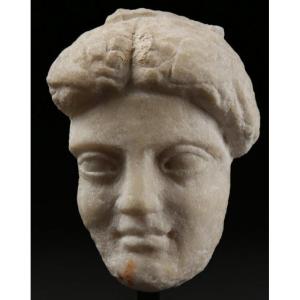 Roman Marble Head Of A Woman - 1st Century Ad