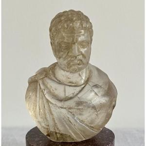 Rock Crystal Emperor Bust - 19th Century
