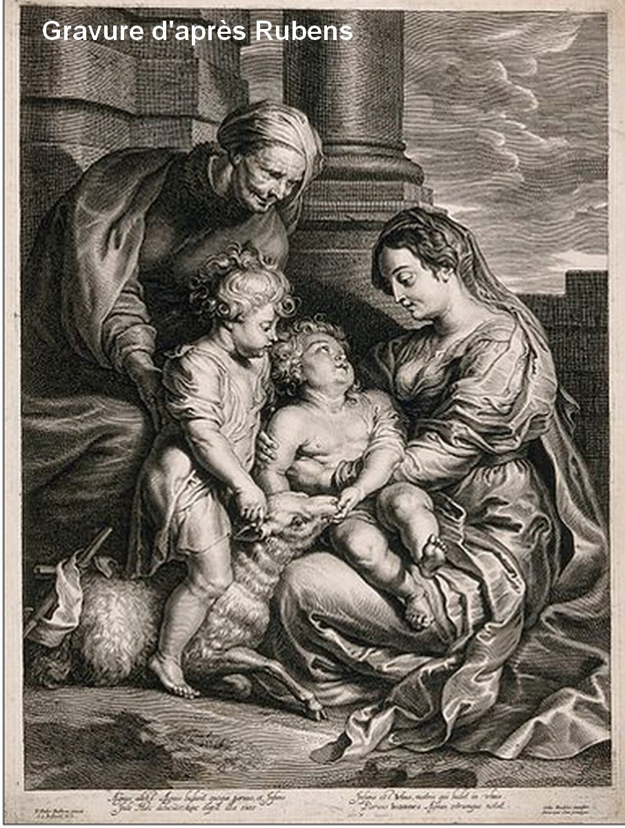 Follower Of Rubens 17th Century...large Canvas...holy Family With Saint Elizabeth & John The Baptist-photo-7