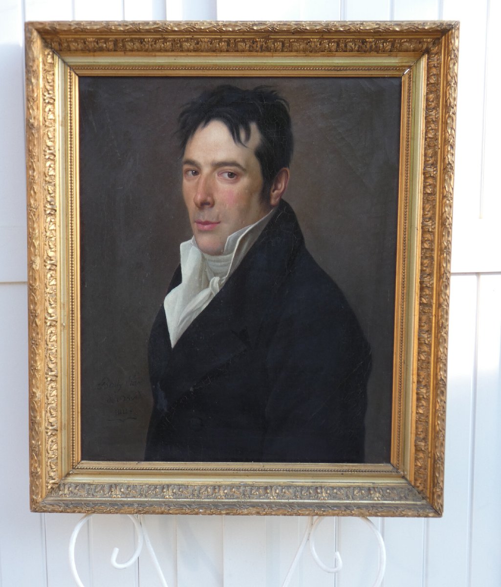 ALEXANDRE BALLY 1764-1835...GRAND & ÉLÉGANT PORTRAIT DU 1ER EMPIRE -photo-7