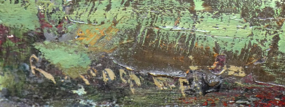 Great Impressionist From The South Of France - View Of A Fishing Village - Signature? -photo-6