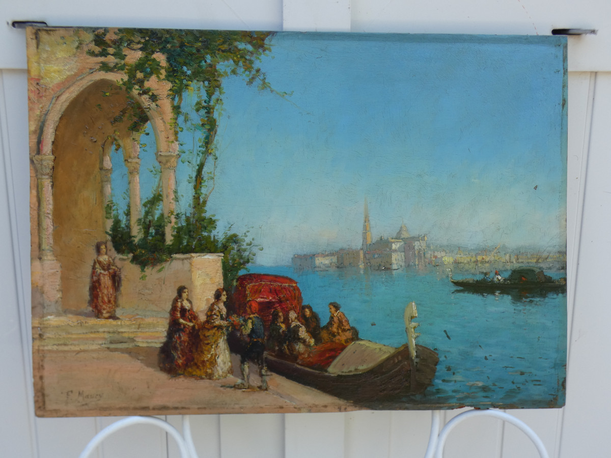 François Maury 1861-1933..great & Luminous Impressionist..venice & Grand Canal-photo-5