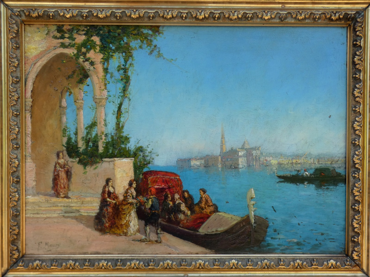 François Maury 1861-1933..great & Luminous Impressionist..venice & Grand Canal