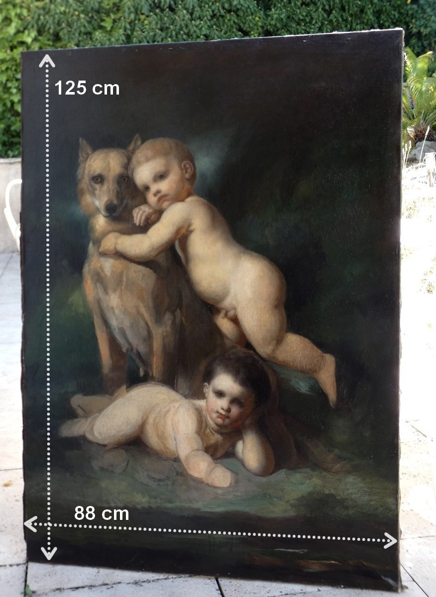 CHARLES ÉMILE CALLANDE DE CHAMPMARTIN 1797-1883 - ROMULUS & REMUS AVEC LA LOUVE-photo-4