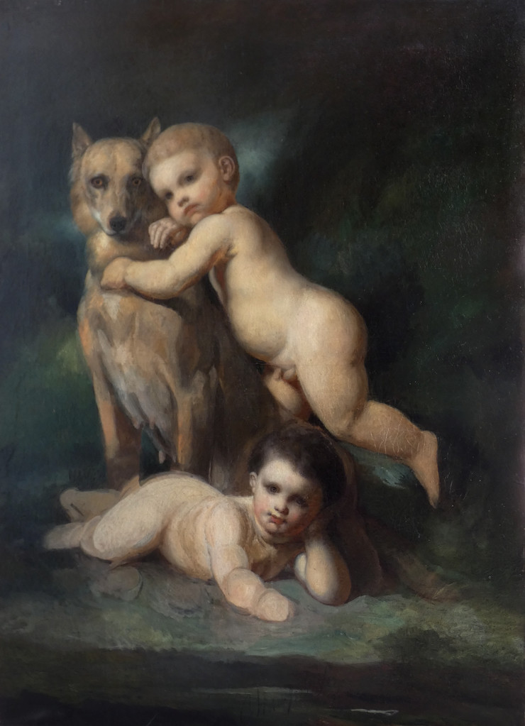 CHARLES ÉMILE CALLANDE DE CHAMPMARTIN 1797-1883 - ROMULUS & REMUS AVEC LA LOUVE