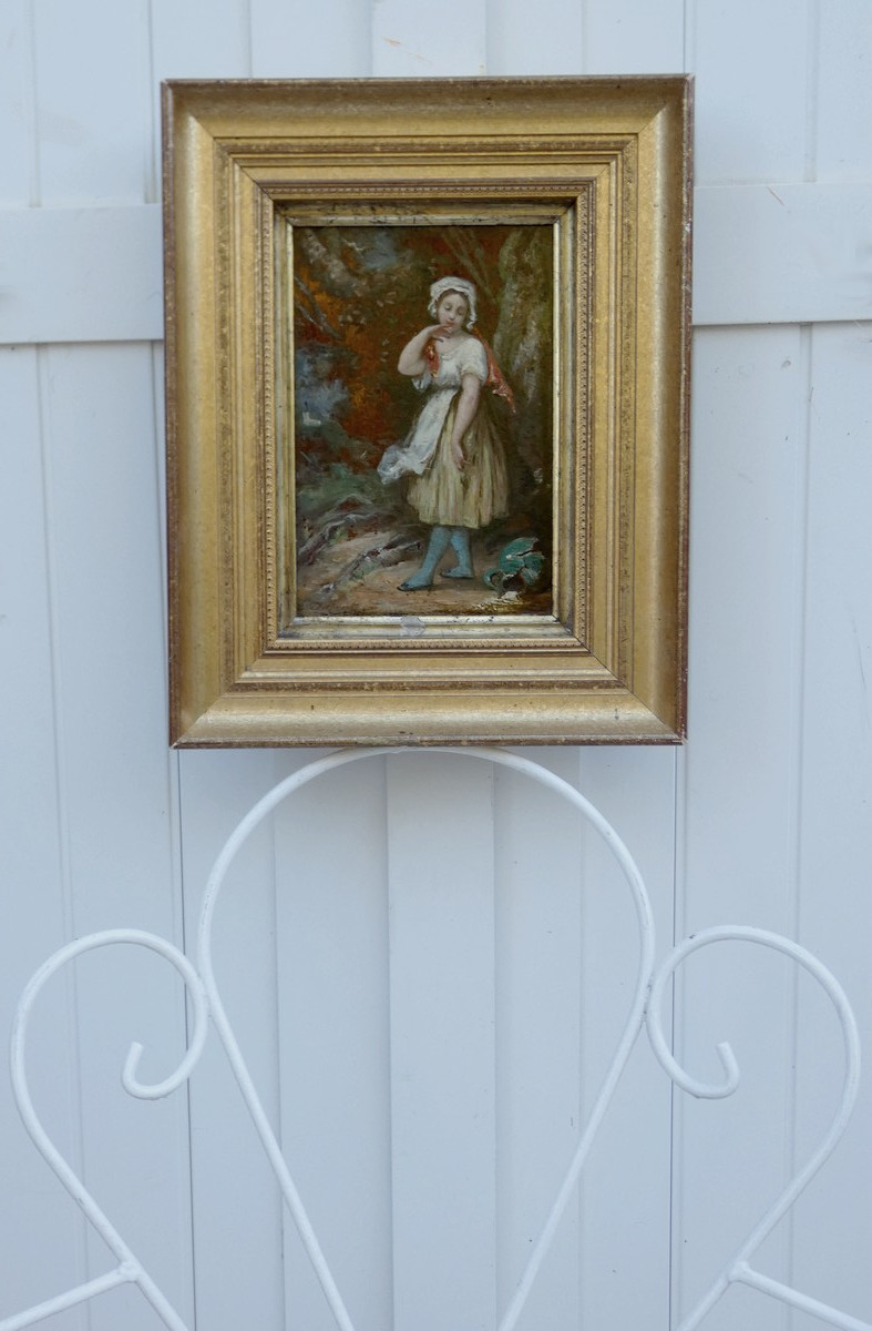 Ernest Dupont 1816-1888...19th Century Painting....the Young Woman With The Broken Jug-photo-3