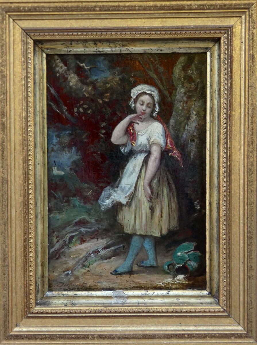 Ernest Dupont 1816-1888...19th Century Painting....the Young Woman With The Broken Jug-photo-4