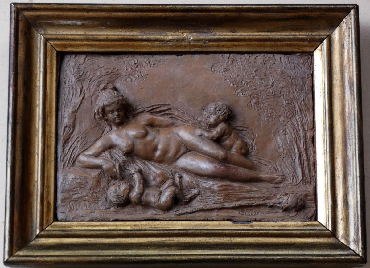 Clodion 1738-1814 - Rare Bas-relief Sculpture - Mythology Scene With Nymph & Satyrs-photo-2