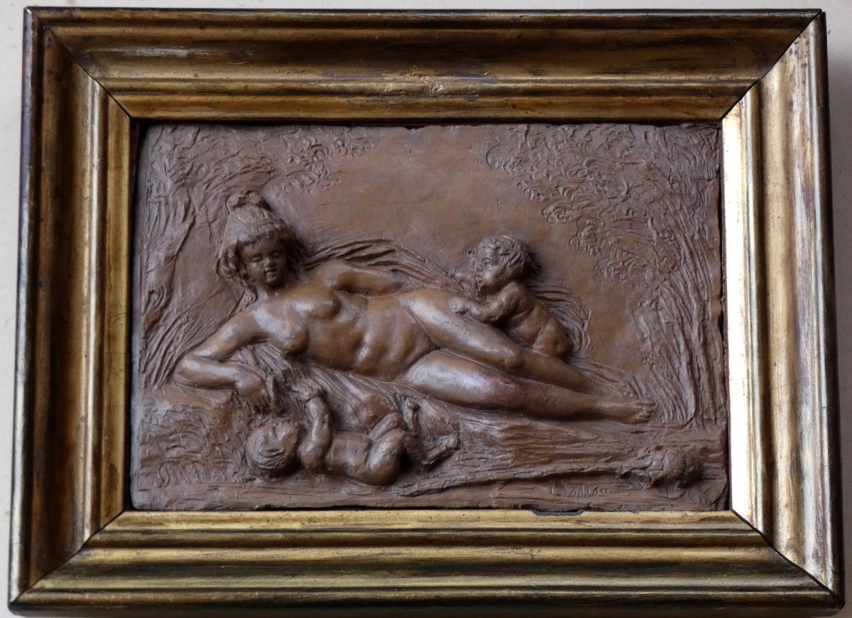 Clodion 1738-1814 - Rare Bas-relief Sculpture - Mythology Scene With Nymph & Satyrs-photo-2