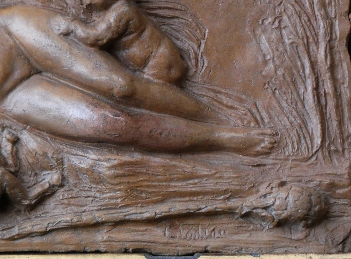 Clodion 1738-1814 - Rare Bas-relief Sculpture - Mythology Scene With Nymph & Satyrs-photo-4