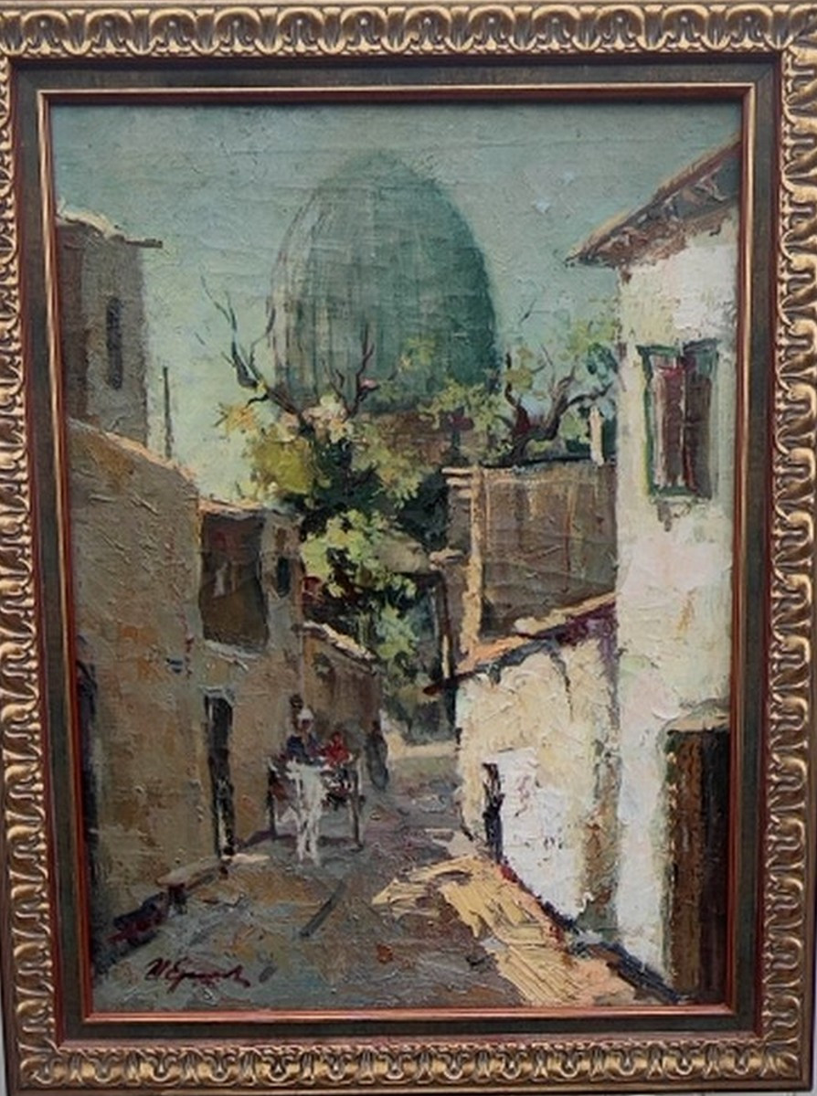 GRAND IMPRESSIONNISTE 1950...JÉRUSALEM , VIEILLE VILLE & QUARTIER JUIF...SIGNÉ CYRILLIQUE  ?-photo-3