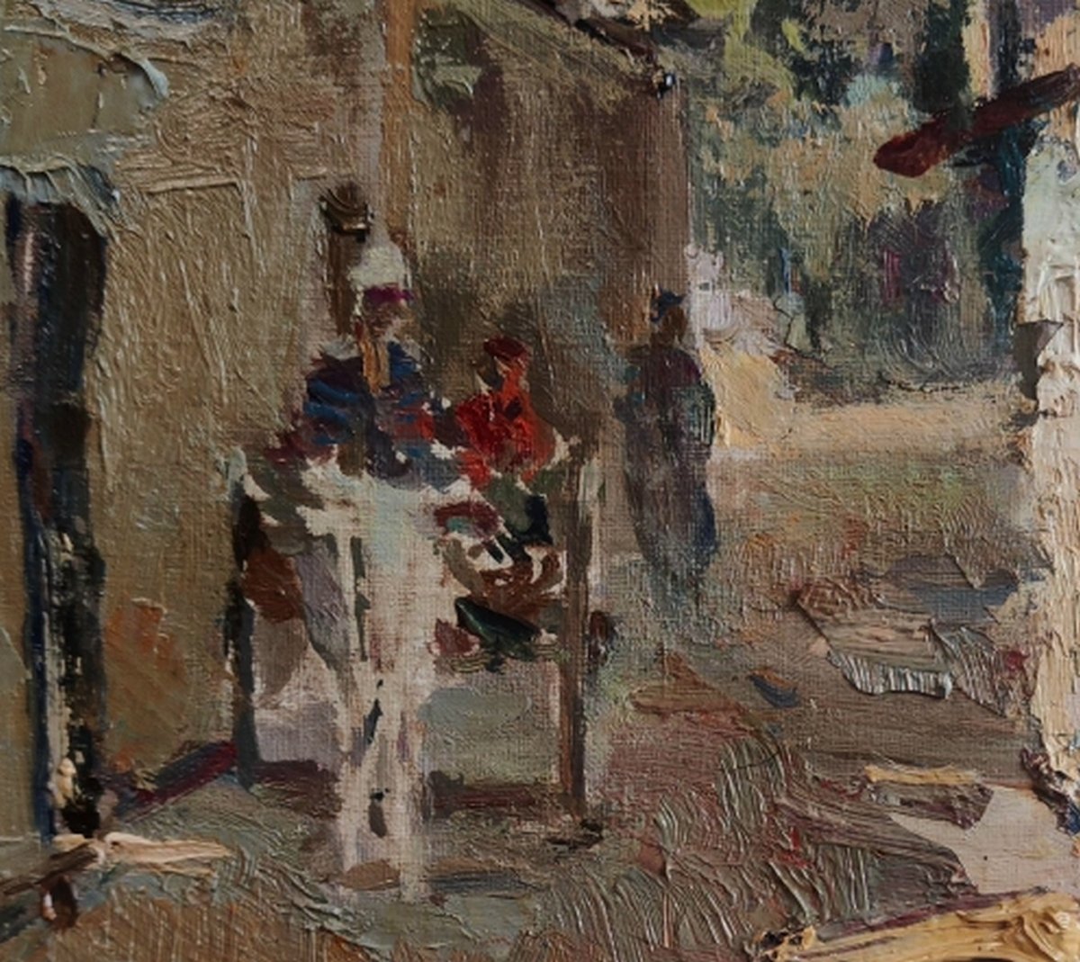 GRAND IMPRESSIONNISTE 1950...JÉRUSALEM , VIEILLE VILLE & QUARTIER JUIF...SIGNÉ CYRILLIQUE  ?-photo-5