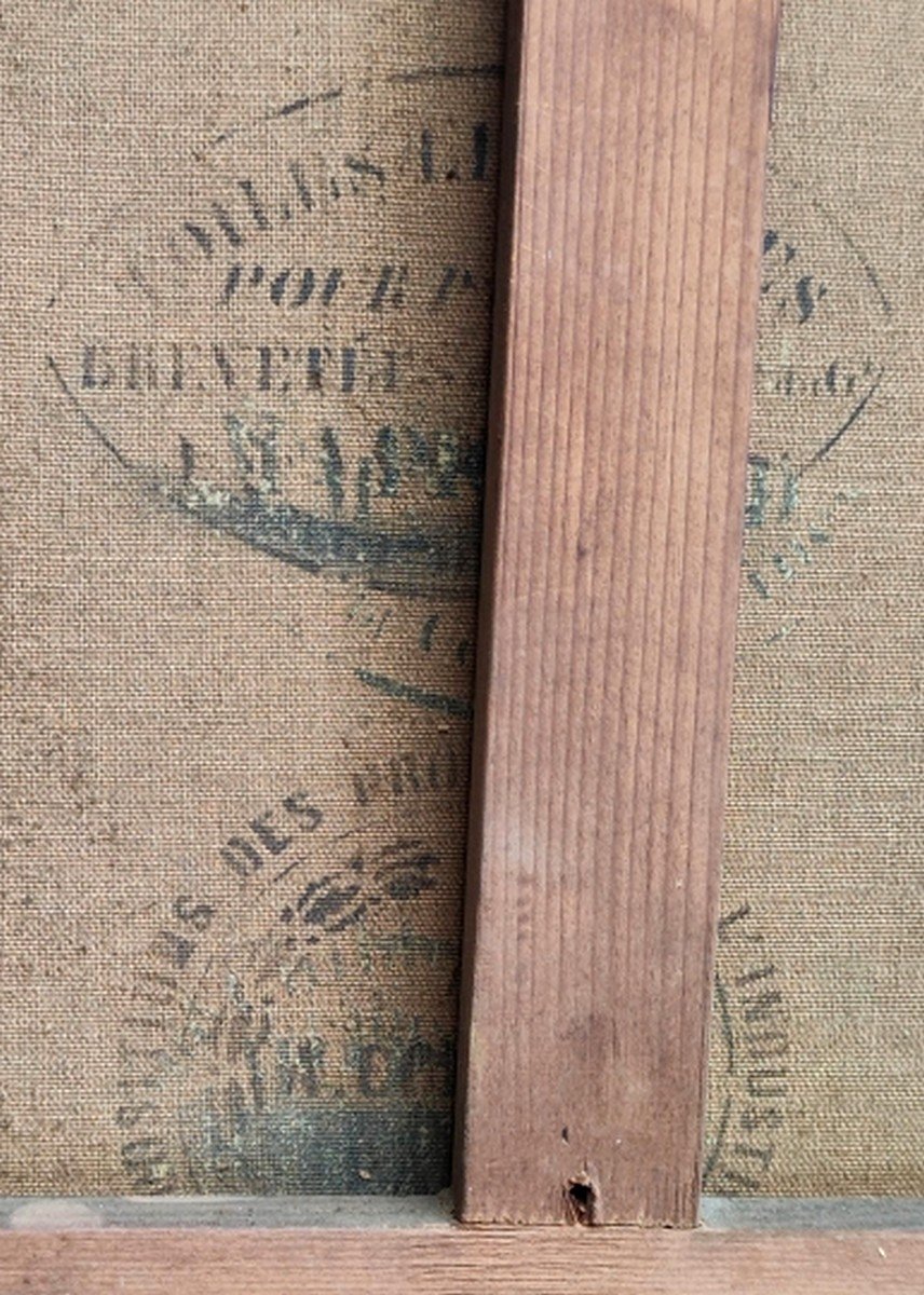 Large Pastel Mounted On Canvas, 19th Century - The Art Of Romanticism - Young Woman With A Clarinet - Signed?-photo-8