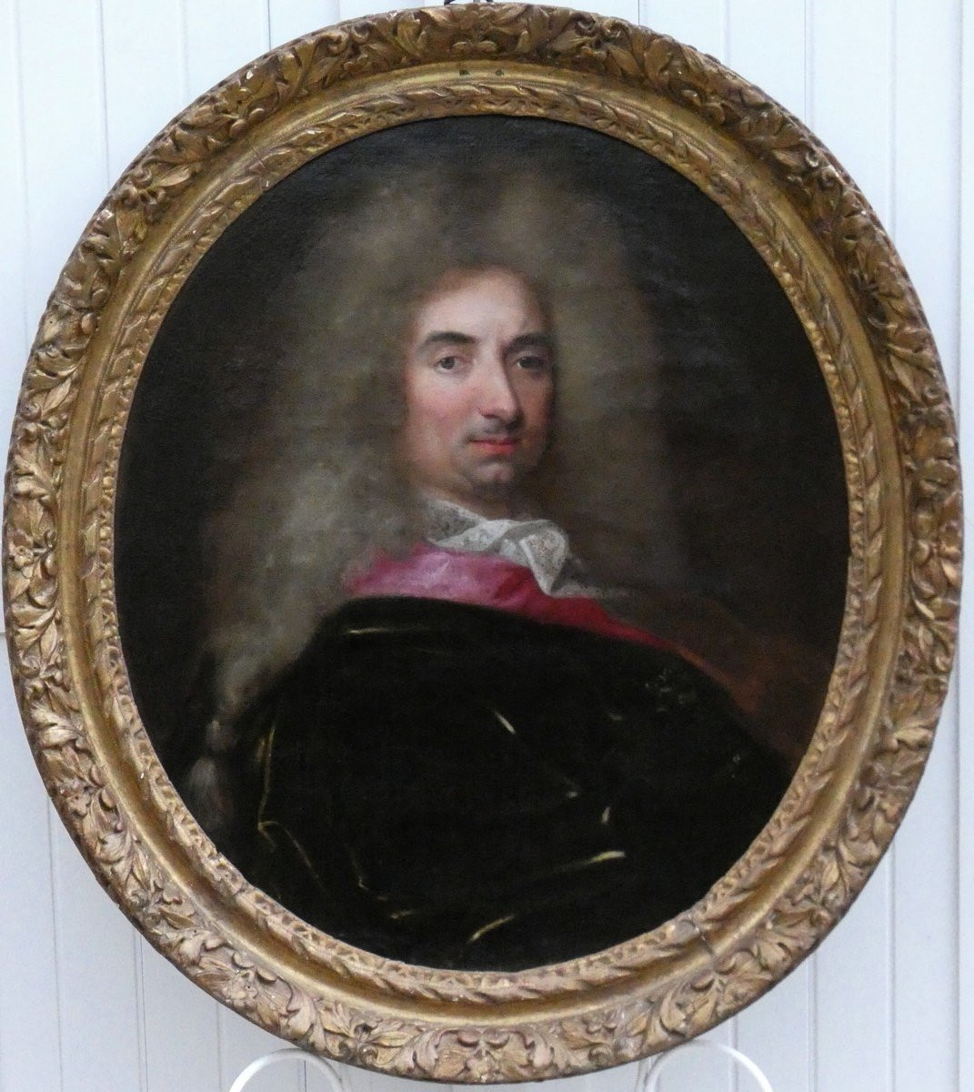 Large Bourgeois Portrait, 17th Century... French Art By Hyacinthe Rigaud & Nicolas De Largillierre -photo-6