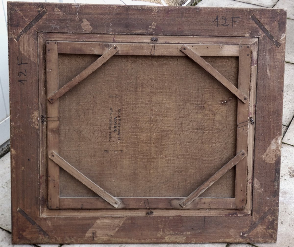 Large Canvas 1835...vast Scene Of A Hunting With Dogs & Deer "the Waterboat" -photo-6