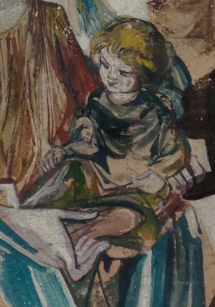 HANS BAUMHAUER 1913-2001 - BELLE GOUACHE - MAITRE VERRIER NATIF DE MUNICH - MADONE A L'ENFANT -photo-3