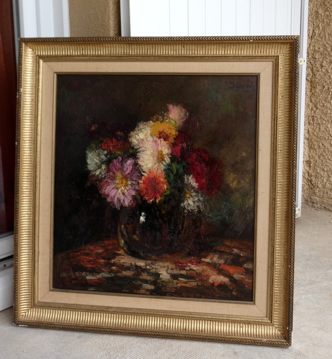 FRANCOIS MAURY 1861-1933...GRANDE NATURE-MORTE AU BOUQUET DE FLEURS IMPRESSIONNISTE-photo-8