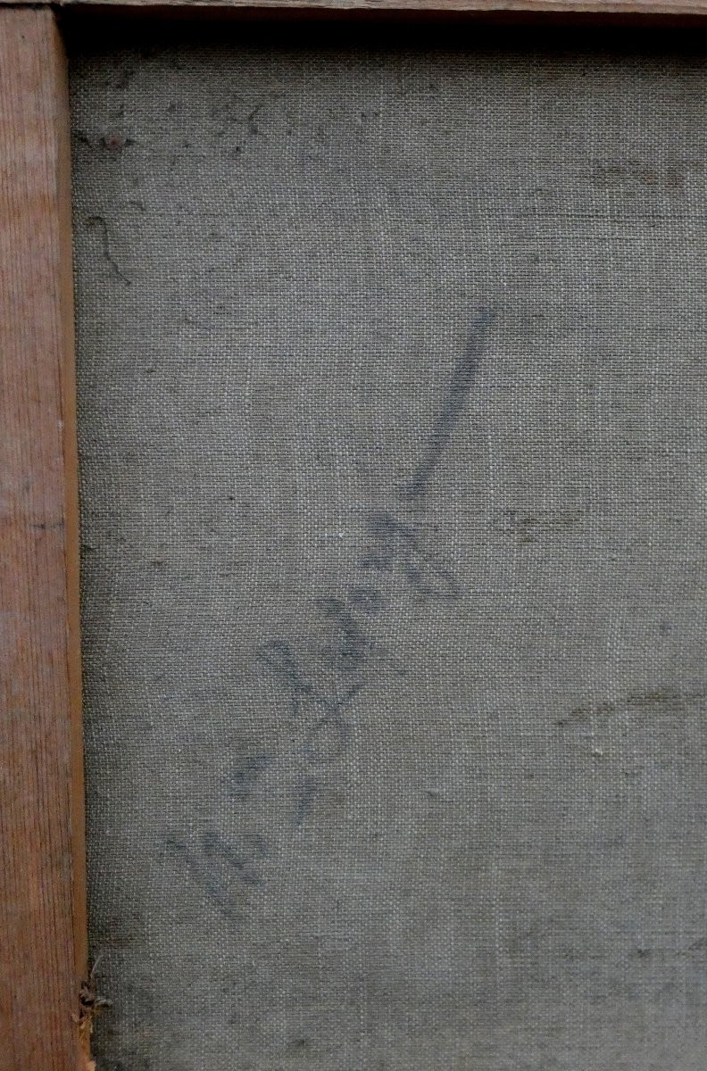 Marie Laforge 1865-1942...large Impressionist Canvas To Be Restored...woman Reading-photo-2